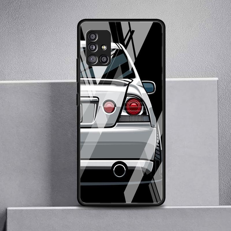Japan JDM Sport Autos Comic Glas Fall Für Samsung Galaxy A52 A71 A50 A51 A70 A21s A31 A72 A10 A12 A30 A22 5G Telefon Abdeckung