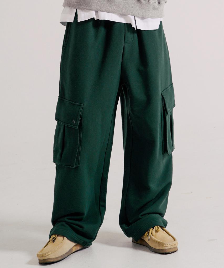 JEMUT Week Cargo Sweatpants 6-Piece Set Dark Green Kjlp2522