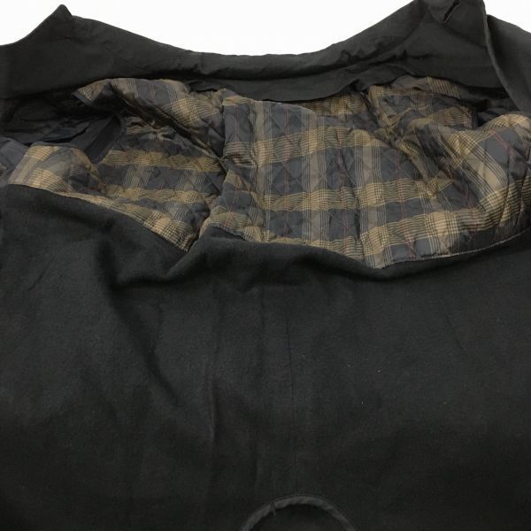 USED/COMME CA COLLECTION Cotton Balmacaan Coat Size 3 Black Made In Japan Cupra Lining