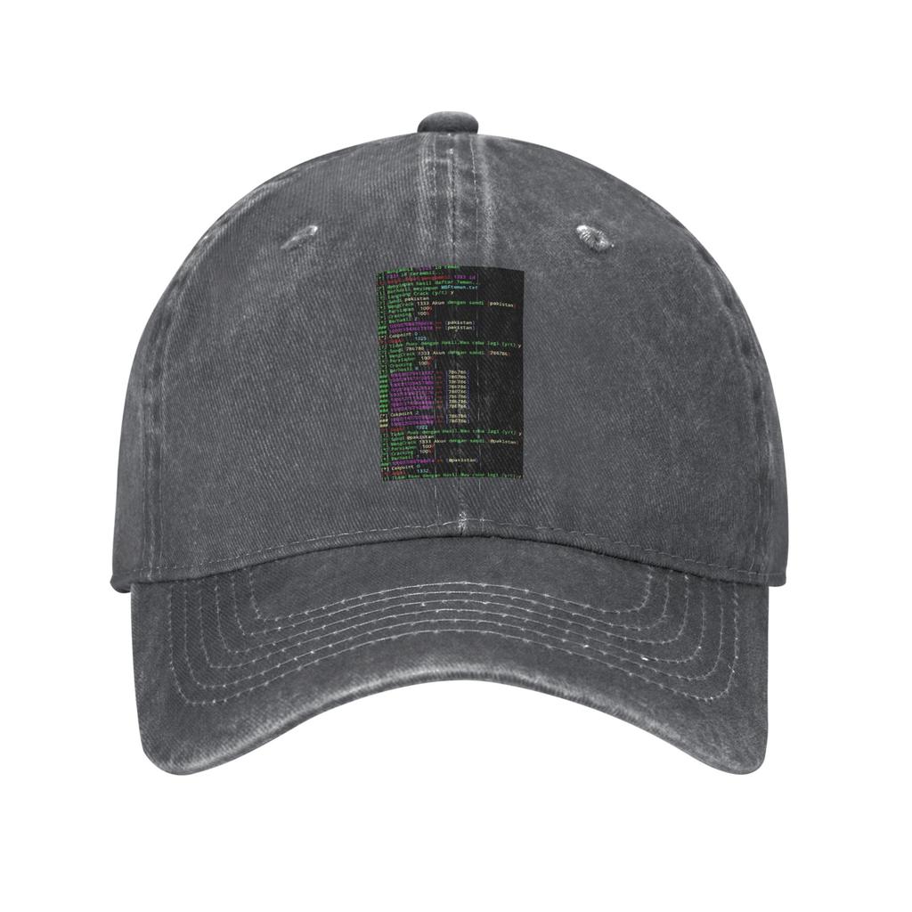 Hacker Code Binary Code Geek Science Computer Denim Fabric Cap Casual Baseball Caps Adjustable Hat Summer Unisex Baseball Hats