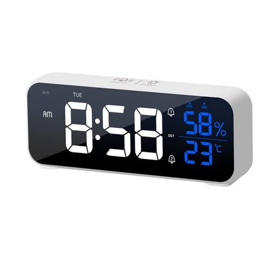 1 Set Alarm Clock 12/24 Hours Switch Awaken 2 Groups Alarms Convenient Nordic Simple Digital for Home