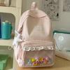 Schoolbag New Japanese Girls Backpack Fresh and Versatile Junior High School Student Lace School Bag Large Capacity Casual Going Backpack