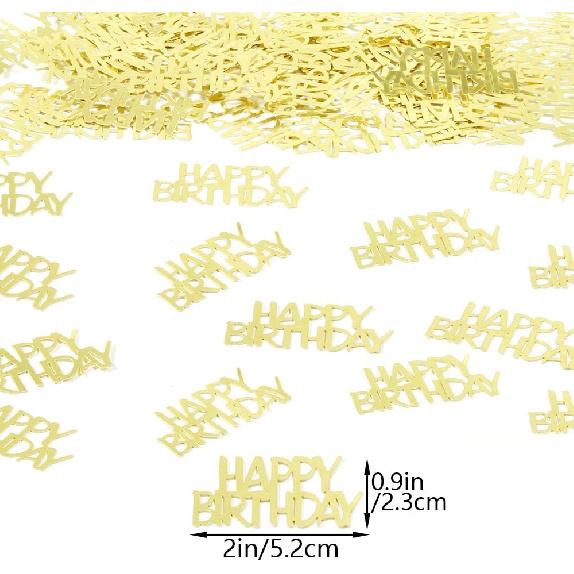 Gold Happy Birthday Confetti Birthday Party Decorations Baby/Adult Birthday Table Scatter Party Supplies 100PC