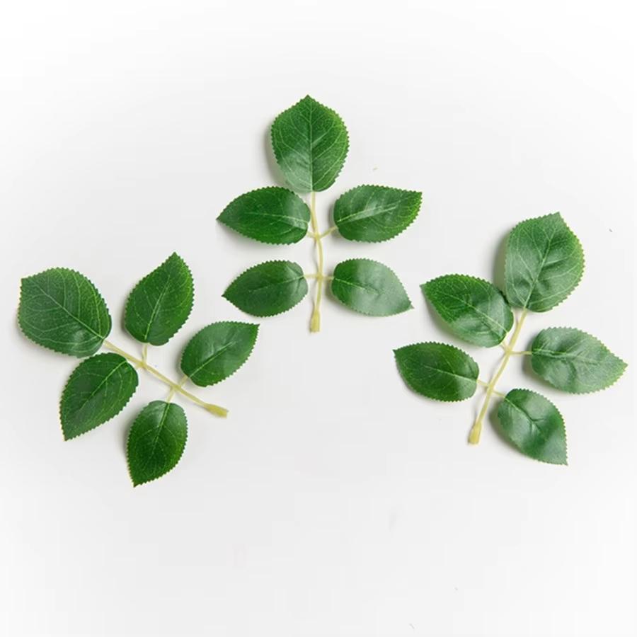 50/100pcs Artificial Plant Pieces Silk Rose Leave Fake Valentine's Wedding Wreath Festival Decora Home Diy Handwork Flowers prop
