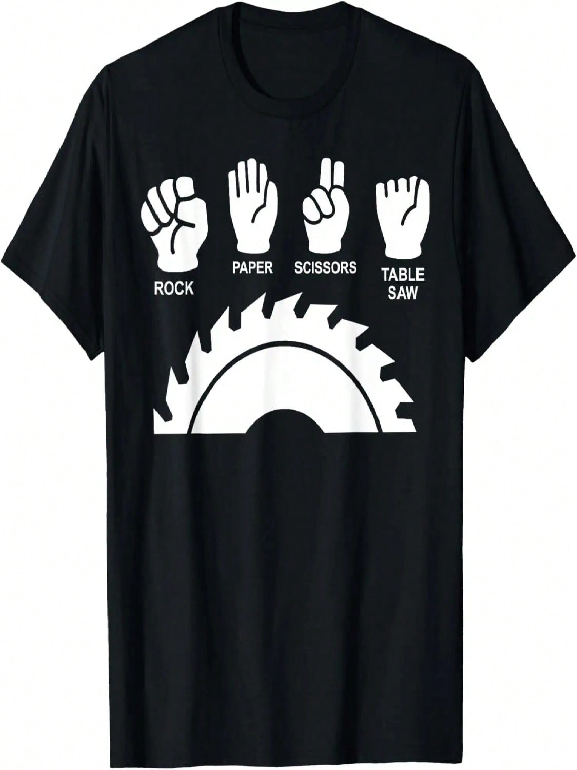 Woodworking Novelty Carpenter Rock Paper Scissor Table Saw T-Shirt S разноцветный