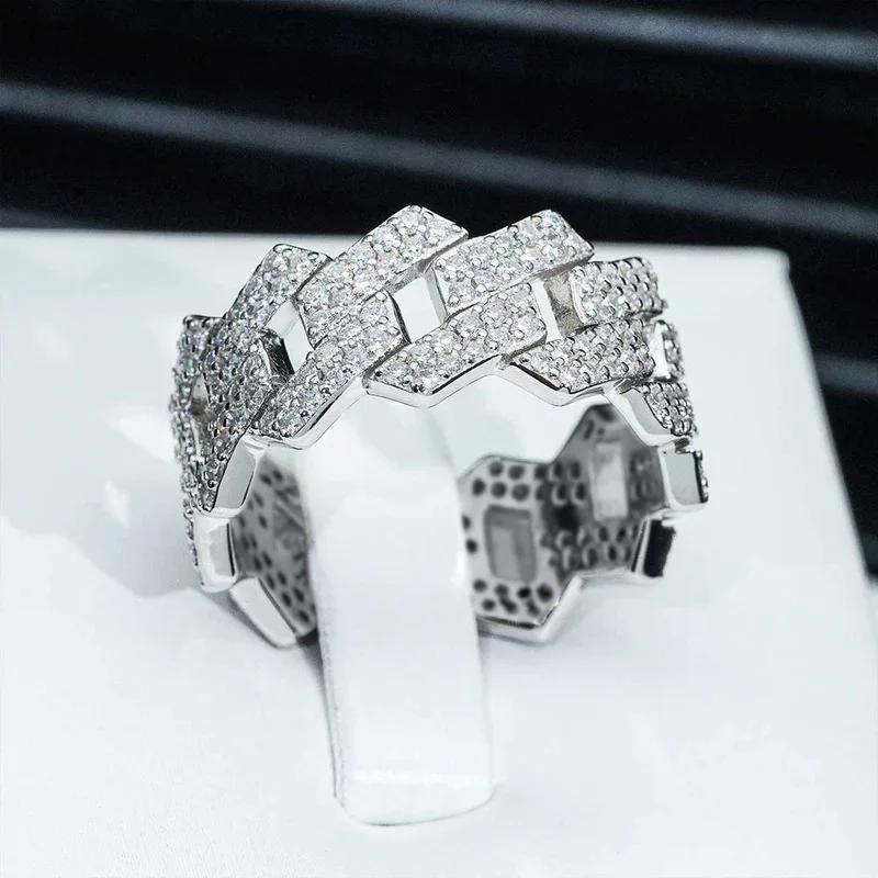 New European and American Design Full of Zircon Inlaid Ring, Women s Personalized Temperament Shining Punk Personalized Ring 6