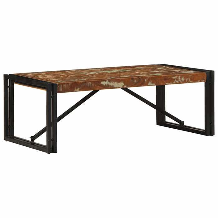 VidaXL Coffee Table Multicoloured 100x50x35cm Solid Reclaimed Wood, Side Table, Living Room Table, Accent Table, End Table 4016674