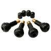 4 stk svart Snap-In Tubeless TR413 messinghette dekkventilstamme bildekk