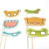 6 piezas/juego Accesorios para Fotomatón Máscara de Monstruos Pequeños Tarjeta de Papel para Decoración de Eventos de Fiesta de Cumpleaños Infantil