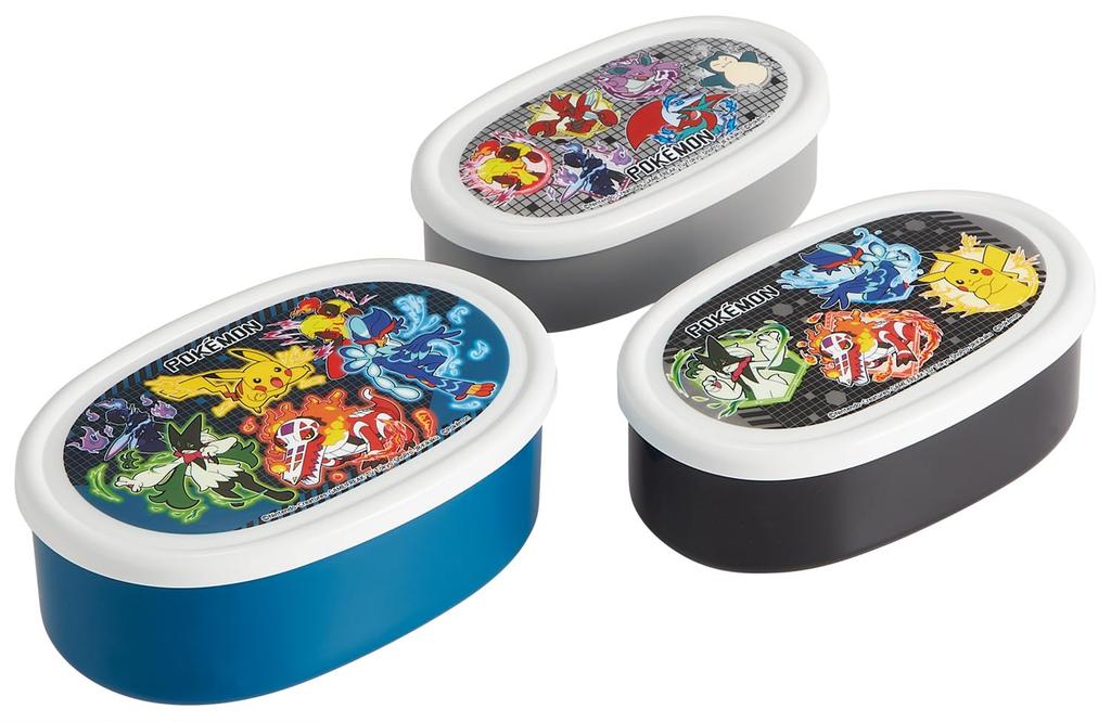 Skater Lunch Sealable Storage Made In Japan Medium Small Set of Size SRS3SAG Boxes, Containers, (Large 400ml, 280ml, 180ml), 3, Ag+ Antibacterial,