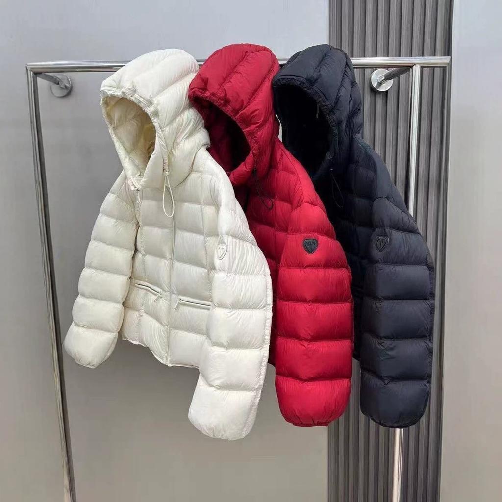 New hooded ribs puff cotton-padded clothes for women, small people, thickened warm cotton-padded clothes, loose cotton-padded jackets.