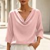 Women's Casual V-Neck Loose Pullover Top