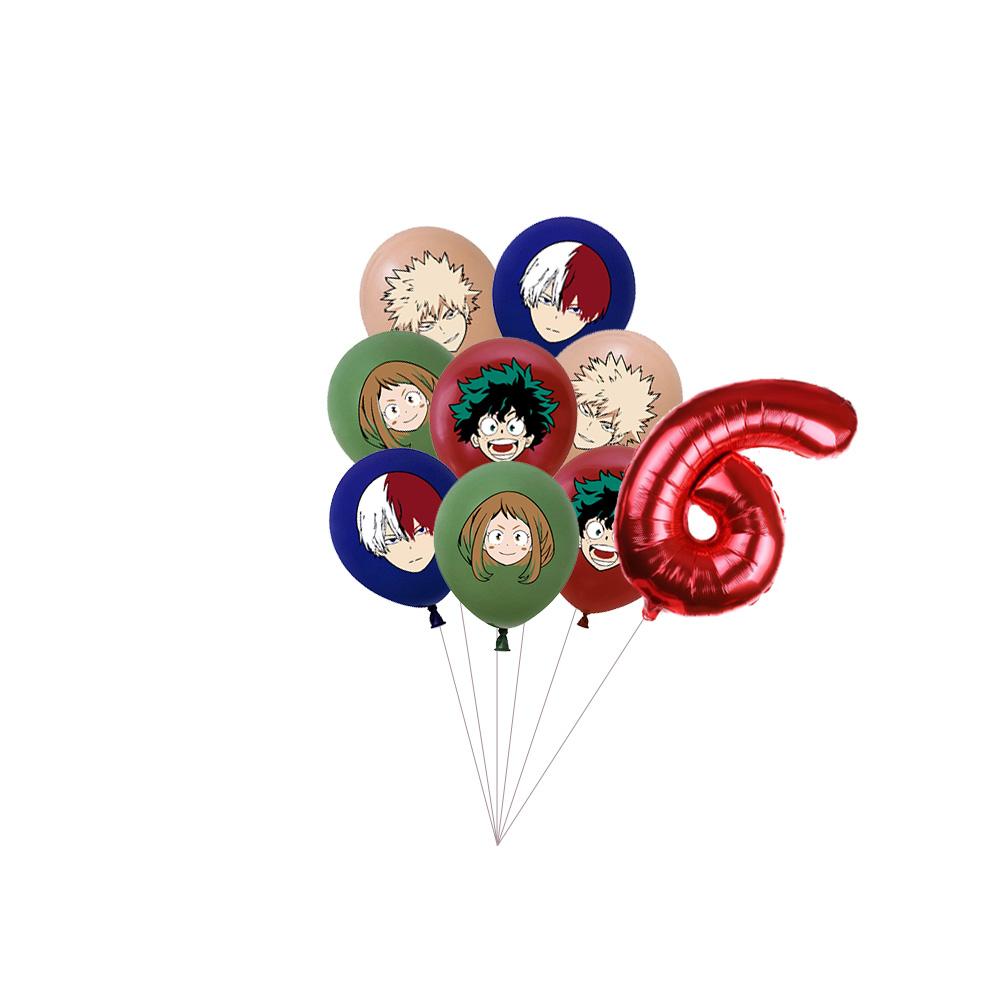 My Hero Academia Feste di Compleanno a Tema Decorazioni Set Palloncini Stoviglie Tovaglie Topper per Torta Articoli per Feste Baby Shower
