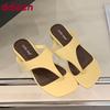 Fashion Summer Beach Female Flip Flops Women Flats Slippers Shoes Fashion Square Toe Ladies Flats Slippers Slides Sandals Shoes