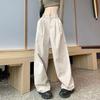 Card Green American Hip-hop Work Pants for Women Spring and Autumn New High-waist Loose Casual Sports Wide-leg Pants