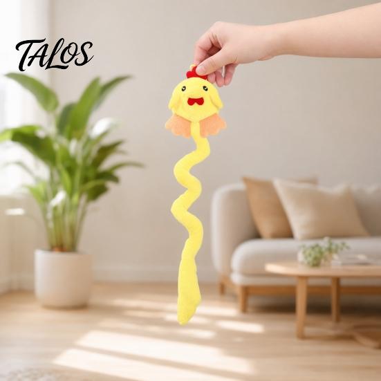 Interactive Cat Toy Plush Animal Toy, Long Tail Chew with Crinkle Sound, Hanging Stuffed Fox Chick Monkey for Indoor Cats Solo or Play Accessory