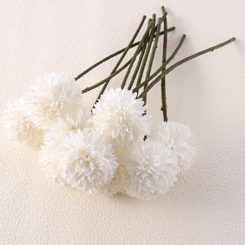 Chrysanthemum Ball Silk Artificial Flower For Wedding Party Home Decor Photography Prop