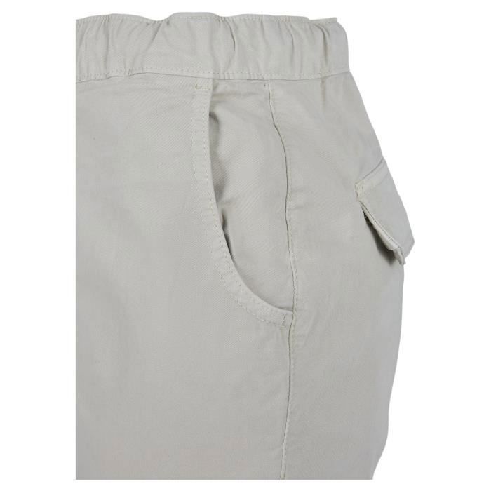 Women's Pants - Urban Classics - High Waist Cargo - Cream - High Waist - Plus Sizes
