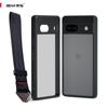 (Comes with wrist strap)for Google Pixel 7a Case ,Camouflage PC Hard Back Soft edges Airbag Shockproof Transparent  business Back Cover Phone Case