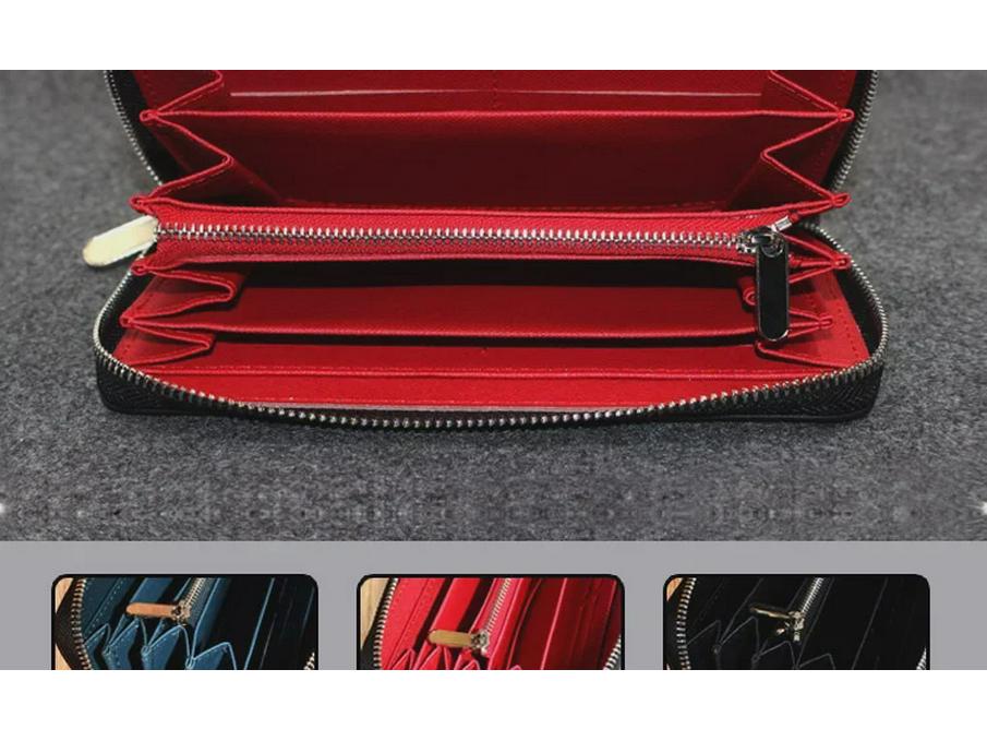 Straw Pattern Microfiber Leather Wallet for Men and Women - Customizable Design