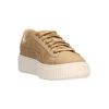 Puma Basket Platform Cv Synthetic Leather Casual Low-Top Sneakers Women sneakers Wheat 365623-02