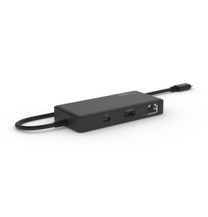 Adaptateur multiport - Belkin - HUB USB-C 5 en 1 - HDMI 4K - Power Delivery 3.0 - Compatible Chromebook