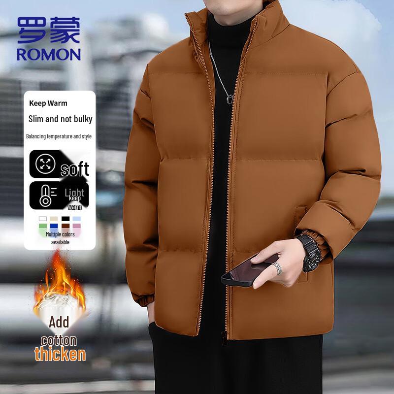 ROMON Men's Stand Collar Padded Jacket