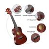 23 inch Ukulele Acoustic Ukulele Kit with Storage Bag Strap Bridge Pin Pitch Shifter Pickup Tuner Cleaning Cloth