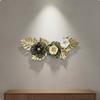 Wrought Iron Floral Wall Decor Nordic Style Art Light Elegant Design 3D Leaf and
