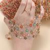 1meter Copper Chains Daisy with Glass Rhinestone Chain Findings for Bracelet Necklace DIY Jewelry Making Accessories