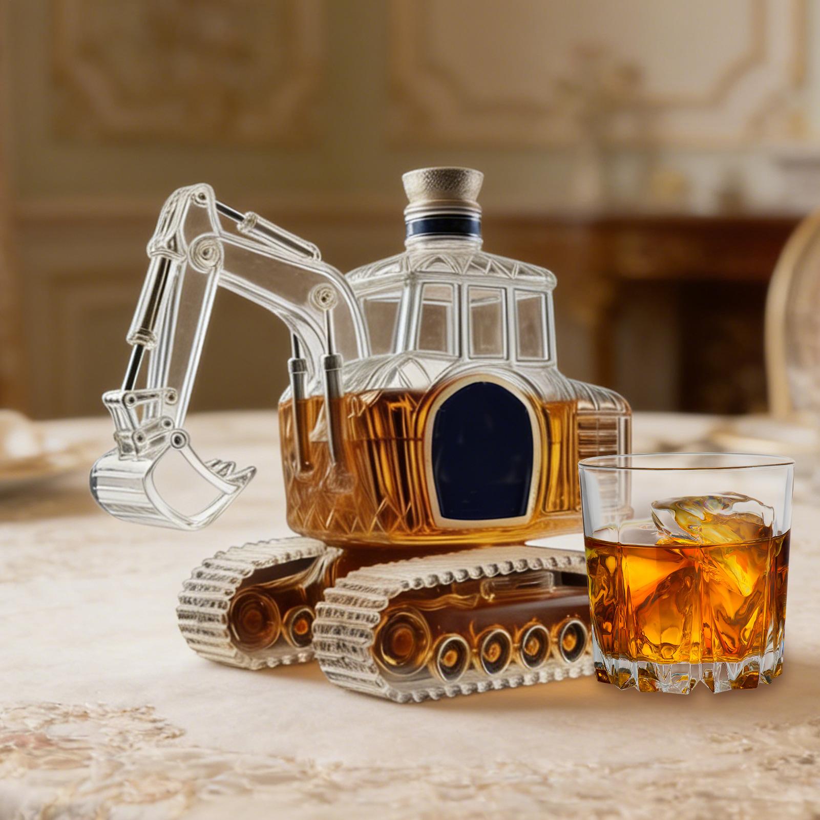 Joom Toltales Likör Karaffe 350Ml Baggerförmige Glasflasche Likör Kreative Whiskey Glas Karaffe…