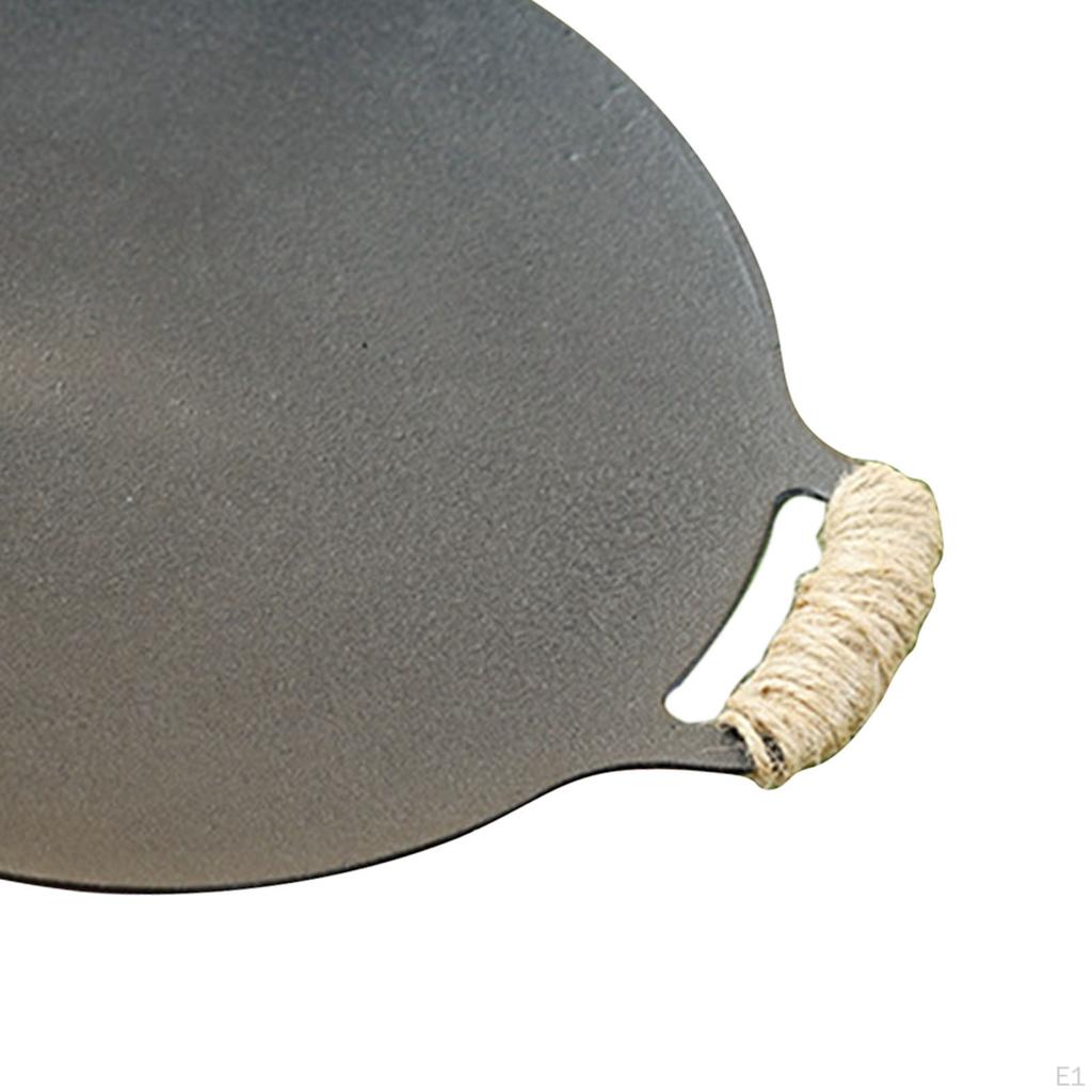 Plate with Handles Grill Pan and Pot ,Non Wok Tray Korean 30cm for Disc Barbecue Set Various Stoves