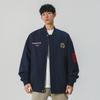 Warrior/Back Pull Embroidered Baseball Collar Cotton Jacket