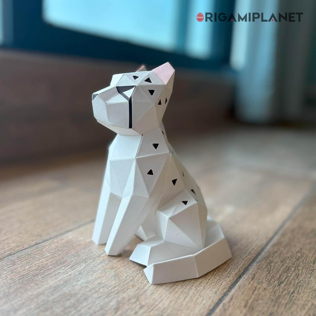 ORIGAMIPLANET Leopard 3D Origami Papercraft Creative Handmade Paper Art for 3D Paper Sculptor Unique DIY Animal Model Papercraft Set Gift for Girls