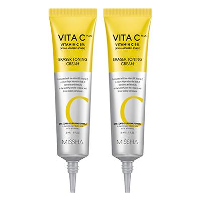 Missha Vita C Plus Eraser Toning Cream, 30ml, 2 Pcs