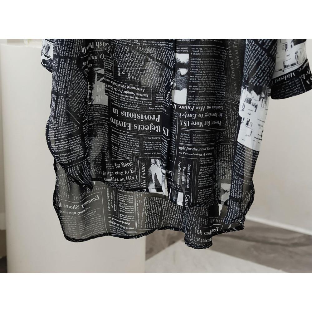 DIMANAF-Vestido camisero de talla grande para mujer, vestido holgado con estampado de diseño Vintage, vestidos informales para mujer, vestido Midi de corte a 2024