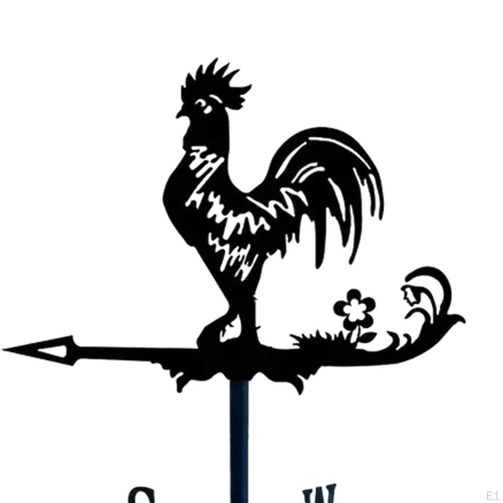 Wind Direction Indicator Metal Vane Weathercock Roof Yard Rooster Weathervane Measuring