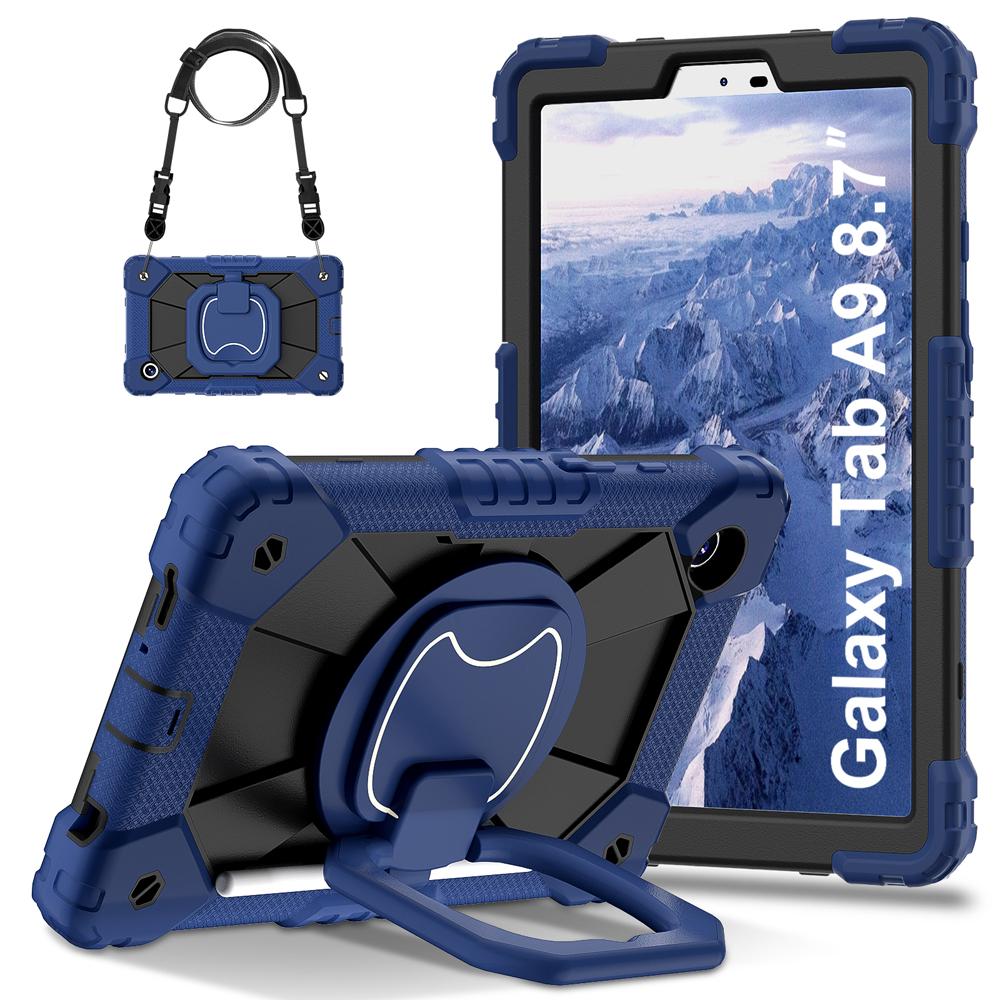 Silikon+PC Tragbare Tablet-Hüllen für Samsung Galaxy Tab A9/A11 Plus A9/A11+ A7 Lite Hülle für iPad 10/11/12. Pro Air mini6/7 Abdeckung Drehbarer Ständer