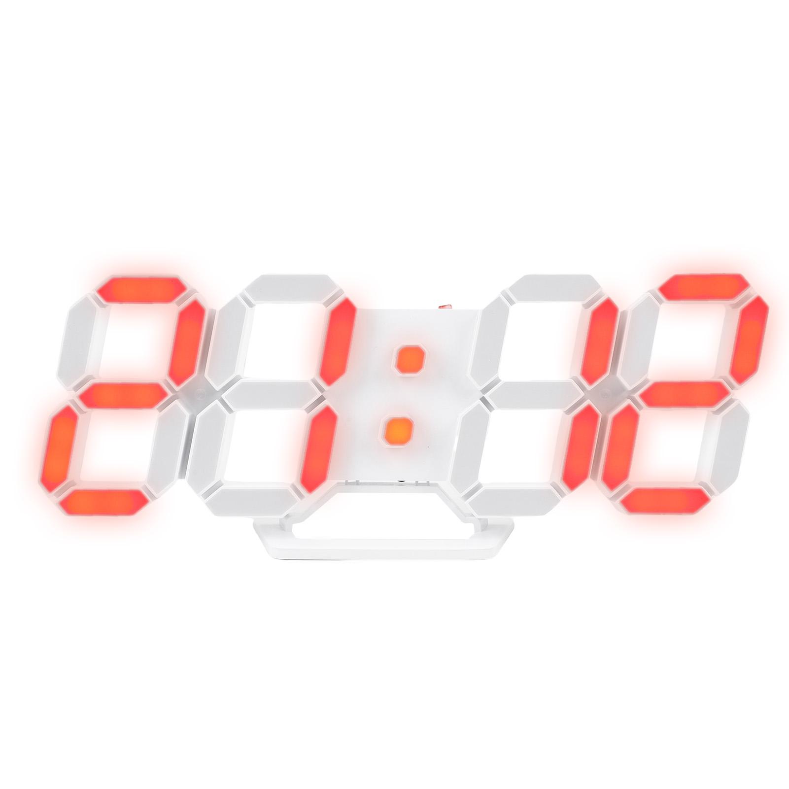 

Colorful LED Wall Clock 3D Number Quiet 5 Brightness Time Date Temperature Display Number Clock for Kitchen Bedroom