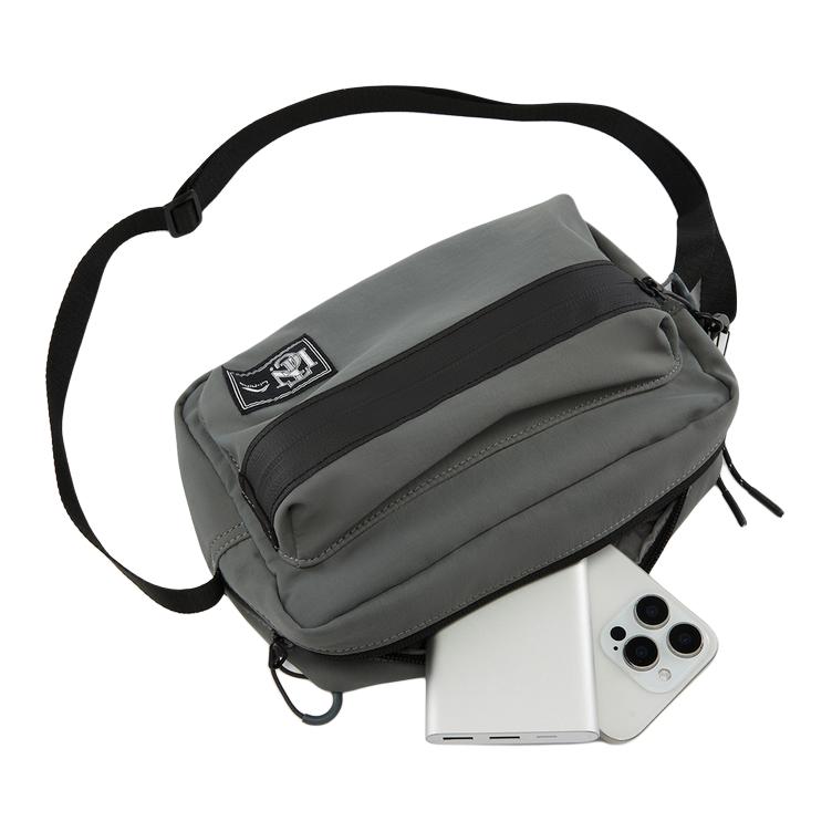 New LiNing Sports Life Collection Polyamide Shoulder Bag, Crossbody Bag Unisex Elegant Gray ABDV227-2