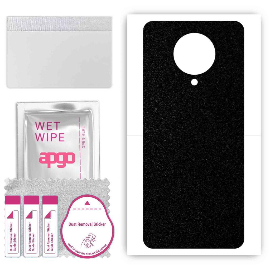 apgo Protective Skin Sticker for the Back Compatible with Redmi K30 Ultra, Wrap Film, Foil, Vinyl - Pattern Matte Black