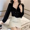 Elegant Women's Blouses Velvet Woman Tops Women  Shirt Blouse Chemise Femme Blusas Blusa Feminina Long Sleeve Top Female Mujer