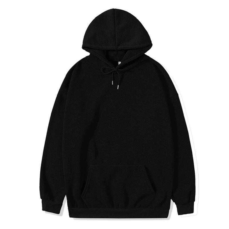 European American Plus Velvet Loose Casual Hooded Sweatshirt - Women's Autumn Winter Wear