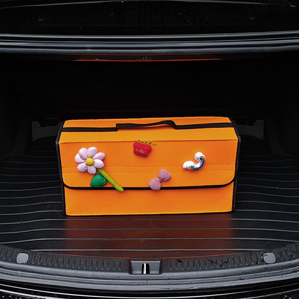 Large Felt Storage Pouch - Foldable  Eco-Friendly Design with Various Colors  & Cartoon Shapes for Travel  & Home