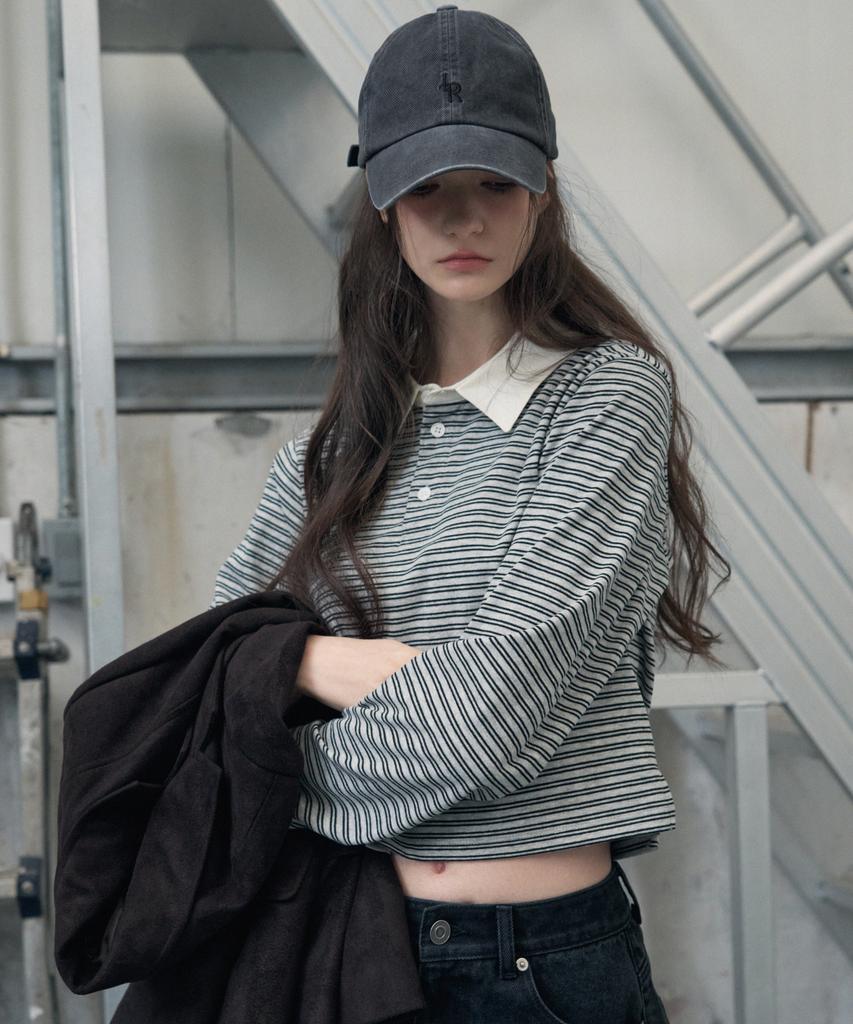 Ledeoli Small Logo Washed Cotton Ball Cap [Charcoal]