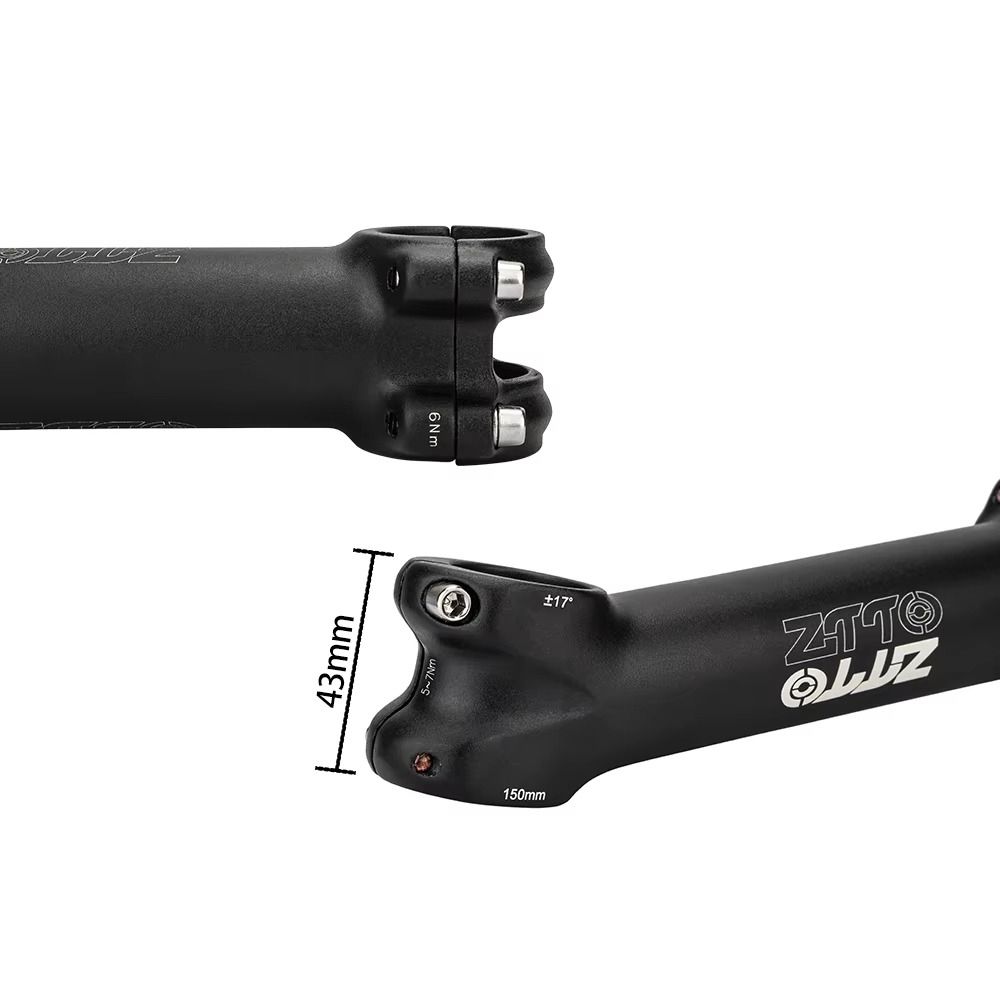 Aluminum Alloy Long Stem Handlebar Riser 31.8mm Clamp Diameter Handlebar Extension Stem MTB