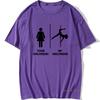 Funny My Girlfriend Pole Dance Graphic Vintage Cool Cotton Short Sleeve T Shirts O-Neck Harajuku T-shirt