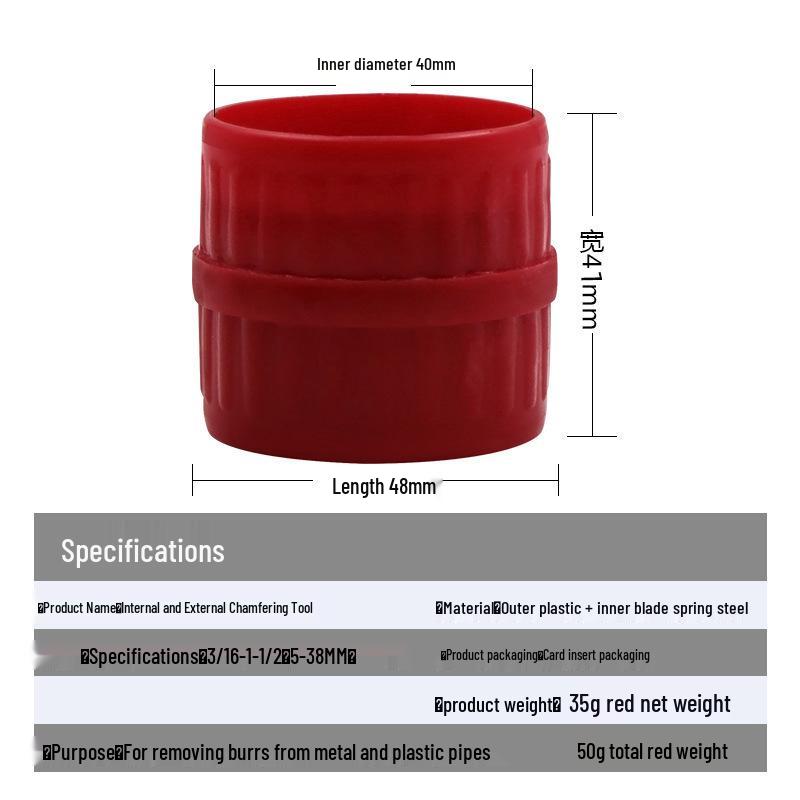 Inner & Outer Chamfering Tool for Plastic & Copper Tubes