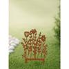 Wrought Iron Garden Stakes Metal Yard Art Outdoor Decor Lawn Flower Bed Plant Stakes Rustic Weatherproof Landscape Decoration for Patio Modern Home
