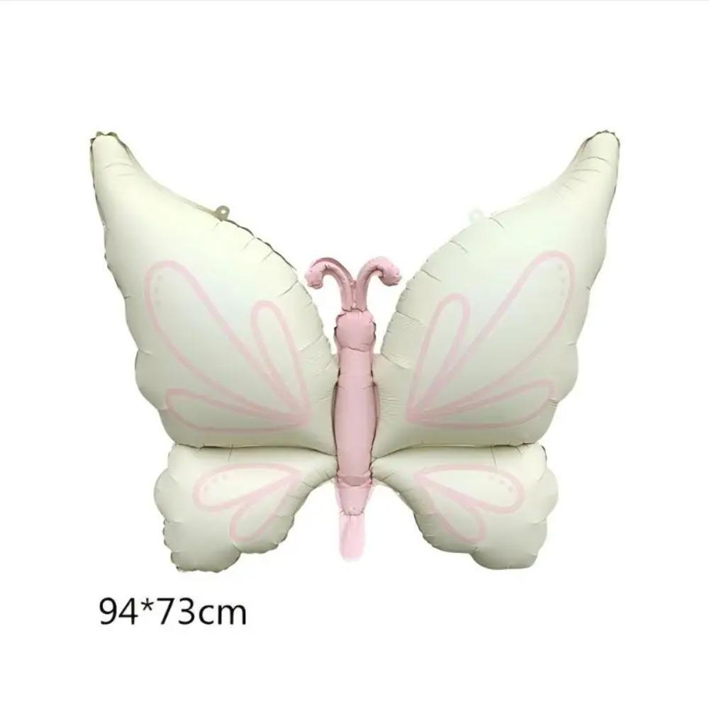 Pink Butterfly Birthday Decoration Balloon Set Tableware Cup Plate Napkin Gift Bags Backdrop Banner KeyChain Girl Party Supplies